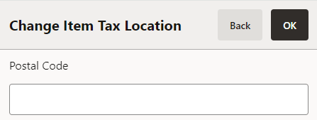 Enter Postal Code