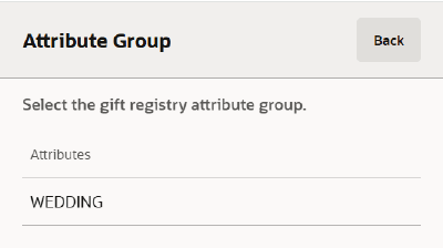 Gift Registry Attribute Group