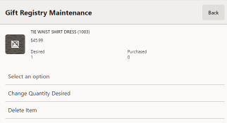 Gift Registry - Change Qty Desired