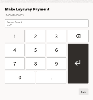 Layaway Payment