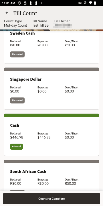 Mid-day Count Summary - Handheld Mid-day Count Summary - Handheld