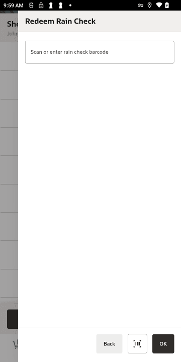 Redeem Rain Check Prompt - Handheld Redeem Rain Check Prompt - Handheld