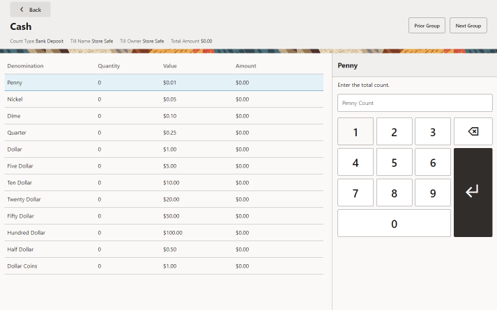Store Safe Bank Deposit Count