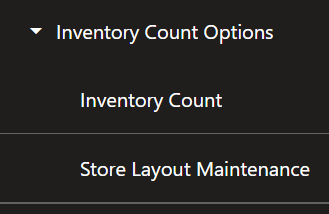 Inventory Count Options Inventory Count Options
