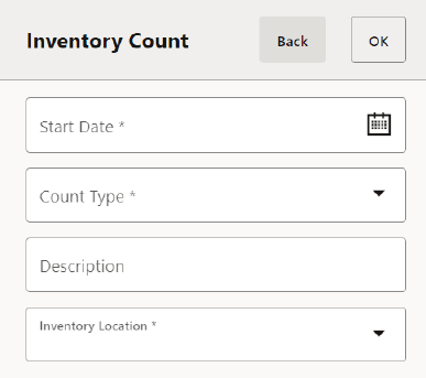 New Inventory Count New Inventory Count