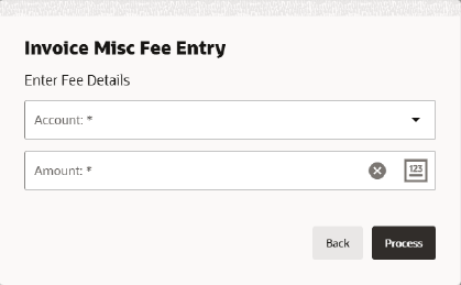 Invoice Misc Fee Entry Invoice Misc Fee Entry
