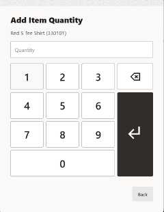 Item Quantity Prompt Item Quantity Prompt