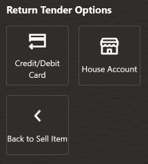 Local Order Return Tender Types for Customer Not Present