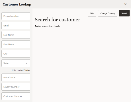 New Desktop - Customer Search Criteria