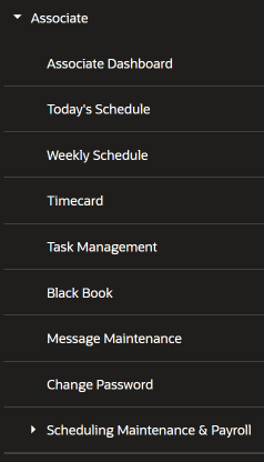 Associate Menu