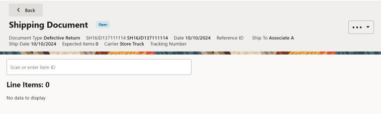 New Shipping Document New Shipping Document
