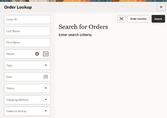 Order Search Form Order Search Form