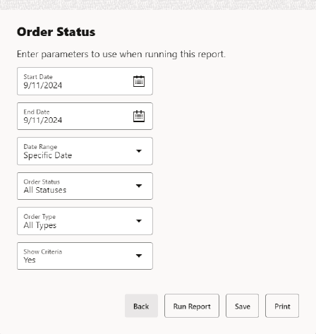 Order Status