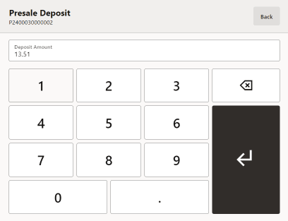 Presale Deposit Amount Prompt