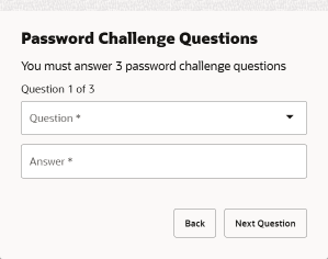 Password Challenge Questions Maintenance