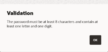 Password validation