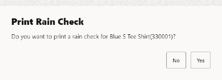 Print Rain Check