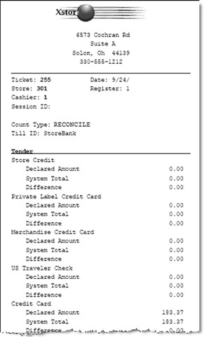 Reconcile Receipt