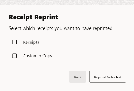 Receipt Reprint