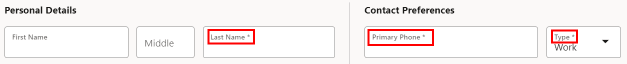 Required Fields Required Fields