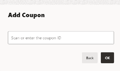 Scan Coupon ID Scan Coupon ID