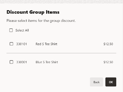 Items Eligible for Group Discount