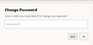 Change Password - Associate ID Prompt