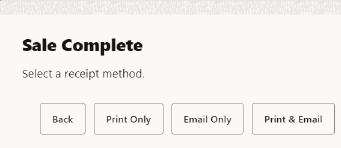 Receipt Options Receipt Options
