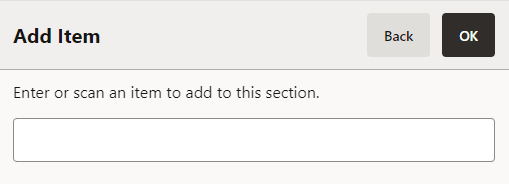 Add Item Prompt Add Item Prompt