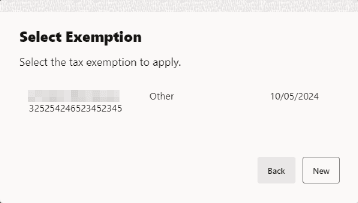 Select Tax Exemption
