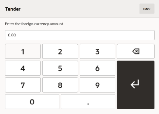 Tender Amount