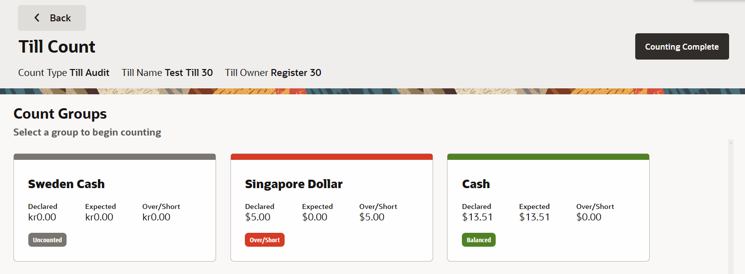 Till Audit Till Audit