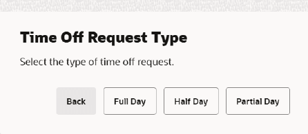 Time-off Event Type Prompt