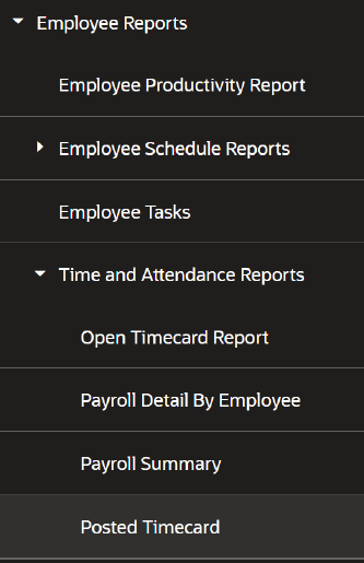Time and Attendance Reports