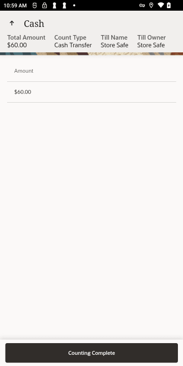 Cash Transfer Amount - Handheld Cash Transfer Amount - Handheld