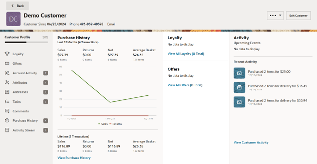Customer Dashboard