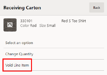 Void Line Item