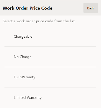 Pricing Category