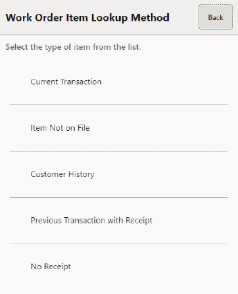 Work Order Type