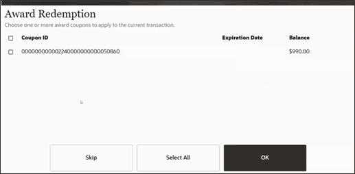 Award Redemption Award Redemption