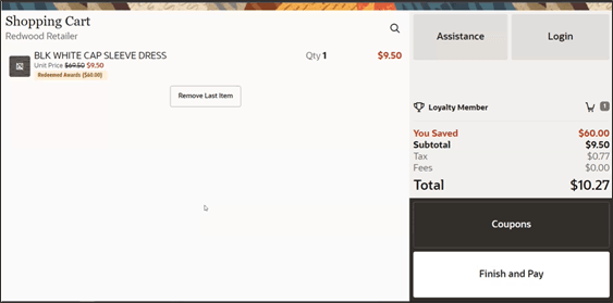Shopping Cart: Award Redemption Shopping Cart: Award Redemption