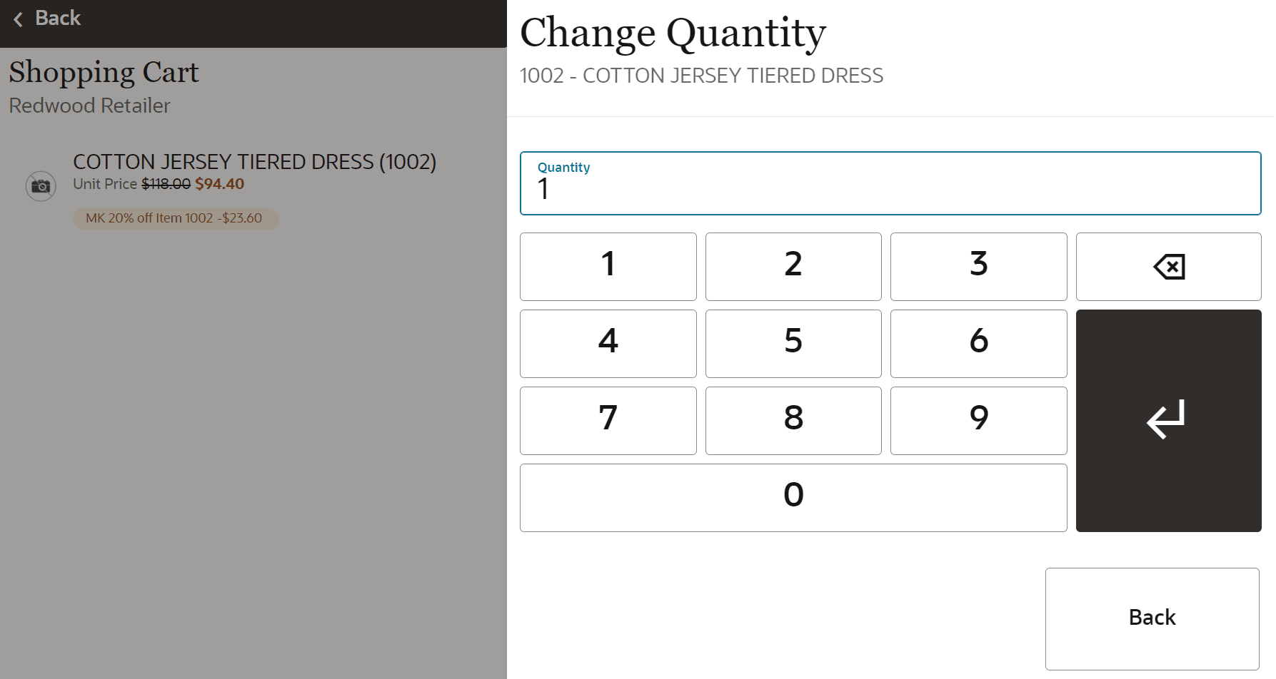 Change Quantity