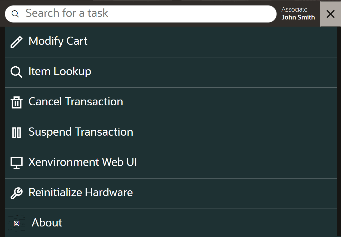Associate Menu Associate Menu