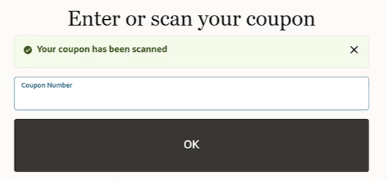 Successful Coupon Scan Successful Coupon Scan