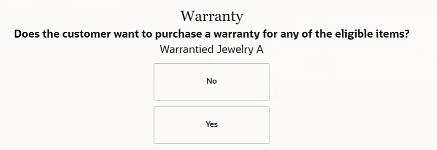 Warranty Item