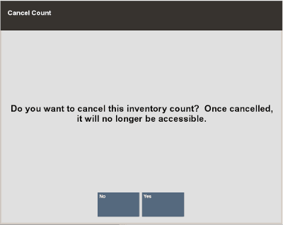 Cancel Count Prompt