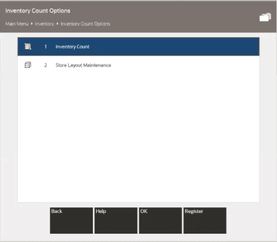 Inventory Count Options