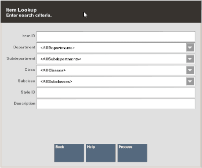 Item Lookup Form