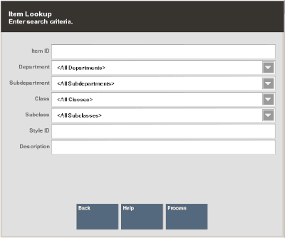 Item Lookup Form