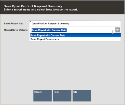 Open Product Request Summary